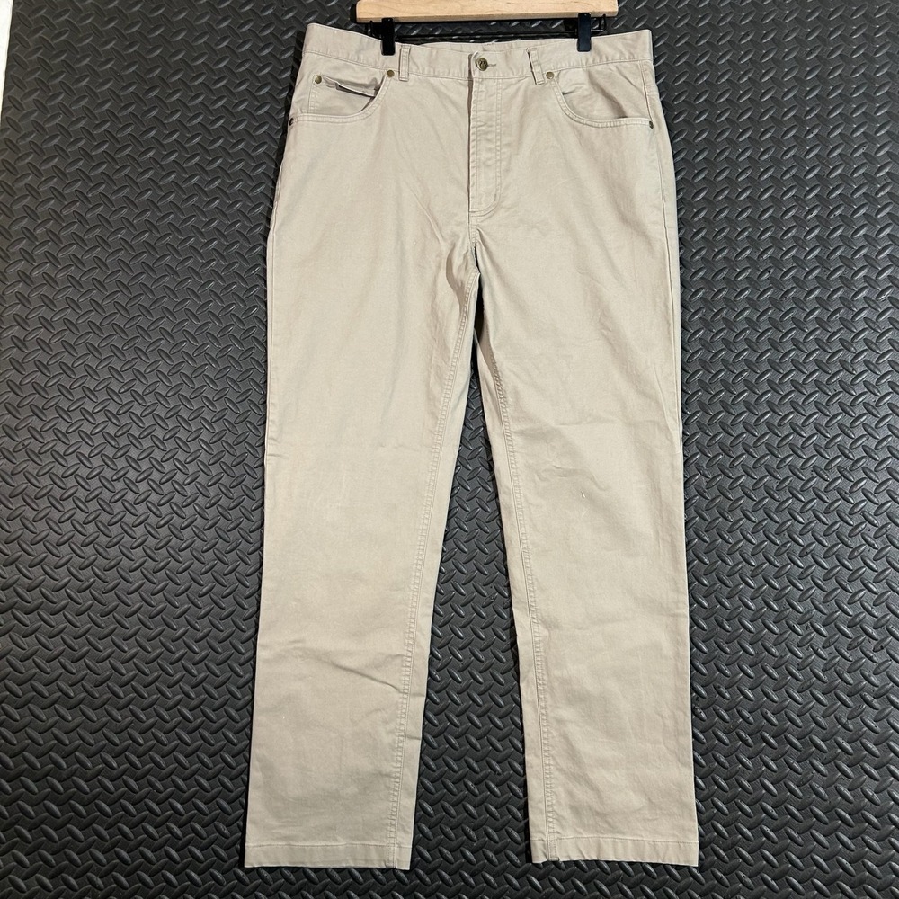 Peter Christian Men MT33 Tan Khaki Cotton Stretch Straight Leg Chino Pants 36x30